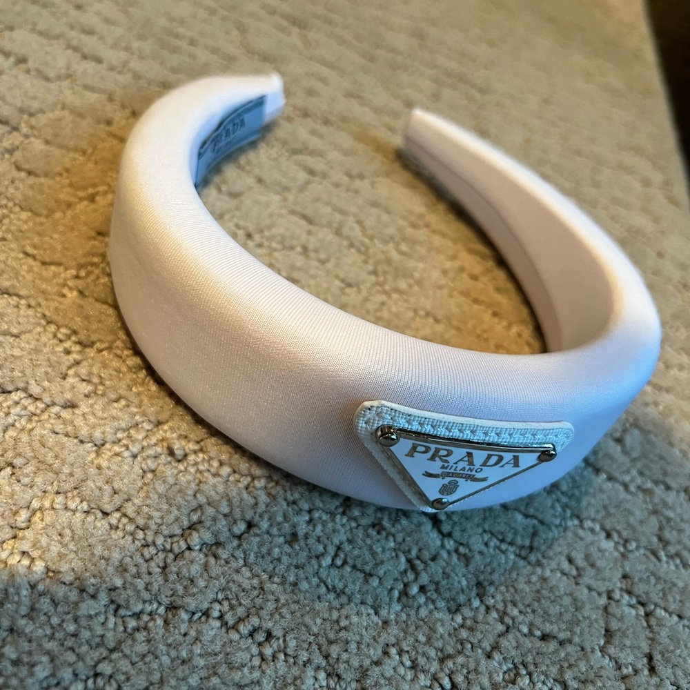 Prada white padded headband